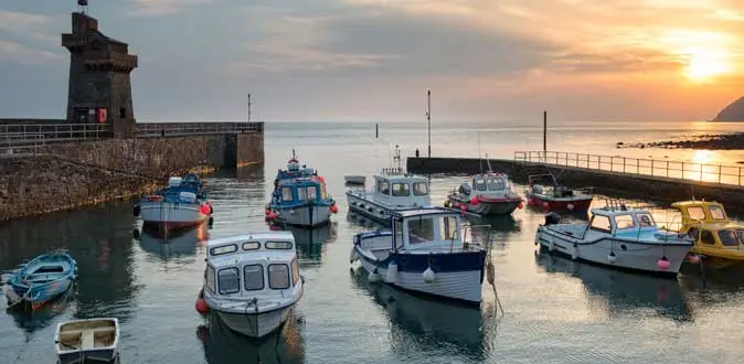 Navigation mooring and marker buoys in small harbour